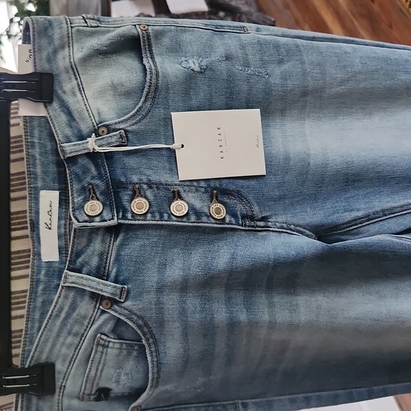 KanCan Mid-rise Button Up Distressed Flare Jeans - Picture 10 of 12